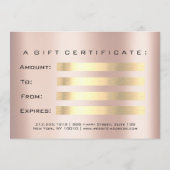 Gift Certificate Grey Roos Lashes Beauty Makeup (Achterkant)
