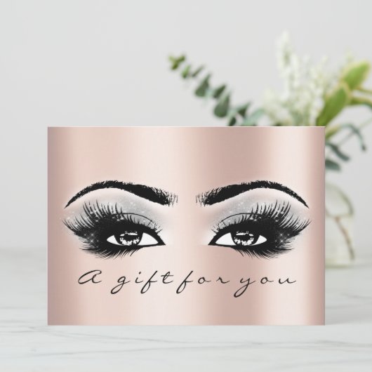 Gift Certificate Grey Roos Lashes Beauty Makeup (Staand voorkant)
