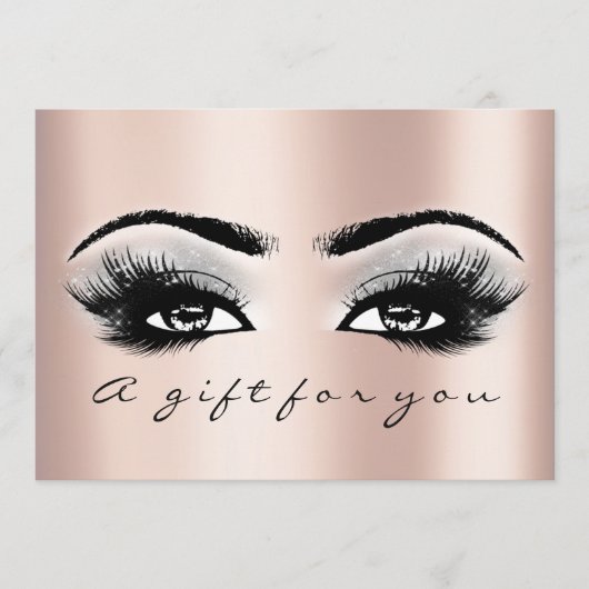 Gift Certificate Grey Roos Lashes Beauty Makeup (Voorkant)