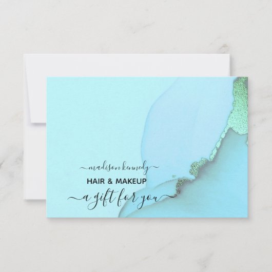 Gift Certificate Hair and Makeup Fab Abstract Ink (Voorkant)