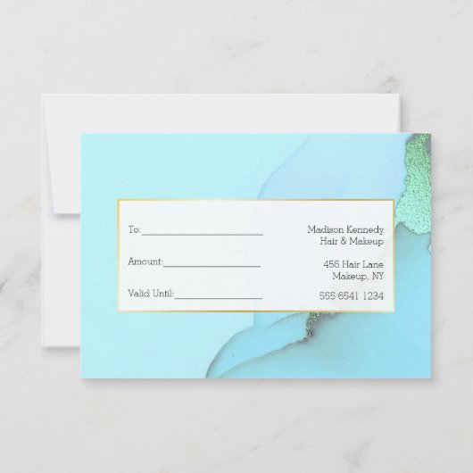 Gift Certificate Hair and Makeup Fab Abstract Ink (Achterkant)