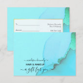 Gift Certificate Hair and Makeup Fab Abstract Ink (Voorkant / Achterkant)