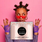 Gift Certificate Holidays Beauty Rose Makeup Logo Briefkaart