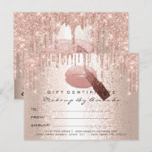Gift Certificate Lashes Kiss LIps Makeup Beauty Briefkaart (Voorkant / Achterkant)