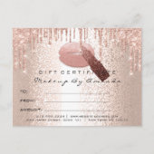Gift Certificate Lashes Kiss LIps Makeup Beauty Briefkaart (Voorkant)