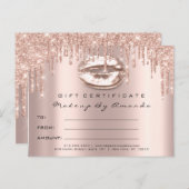 Gift Certificate Lashes Kiss LIps Makeup Briefkaart (Voorkant / Achterkant)