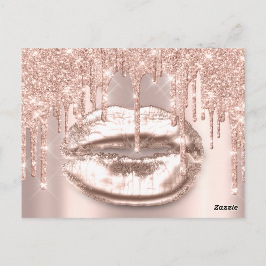Gift Certificate Lashes Kiss LIps Makeup Briefkaart (Achterkant)
