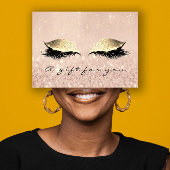 Gift Certificate Makeup Artist Gold Lash Beauty