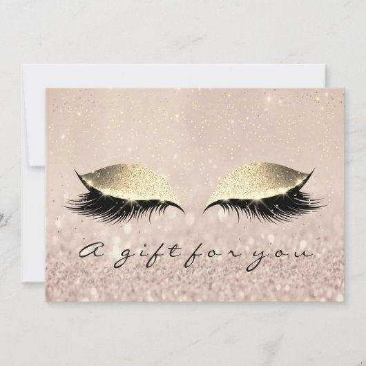 Gift Certificate Makeup Artist Gold Lash Beauty (Voorkant)