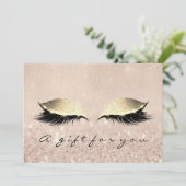 Gift Certificate Makeup Artist Gold Lash Beauty (Staand voorkant)