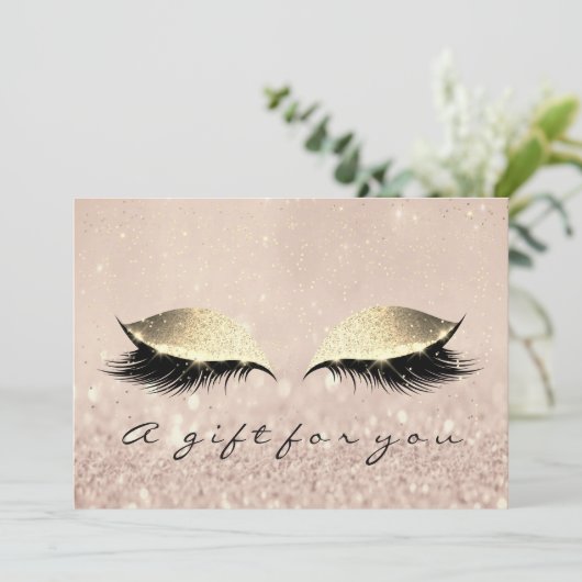 Gift Certificate Makeup Artist Gold Lash Beauty (Staand voorkant)