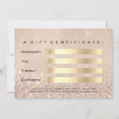 Gift Certificate Makeup Artist Gold Lash Beauty (Achterkant)
