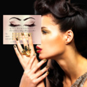 Gift Certificate Makeup Cosmetoloog Lash Roze Briefkaart