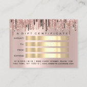 Gift Certificate Makeup Eyelash Hair Microblading Visitekaartje (Achterkant)