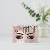 Gift Certificate Makeup Eyelash Hair Microblading Visitekaartje (Staand voorkant)