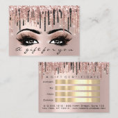 Gift Certificate Makeup Eyelash Hair Microblading Visitekaartje (Voorkant / Achterkant)