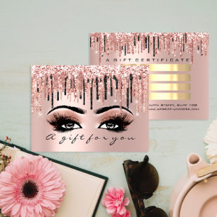 Gift Certificate Makeup Eyelash Hair Microblading Visitekaartje