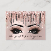 Gift Certificate Makeup Eyelash Hair Microblading Visitekaartje (Voorkant)