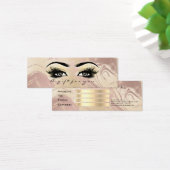 Gift Certificate Marble Gold Lashes Eyes Makeup Mini Visitekaartjes (Bureau)