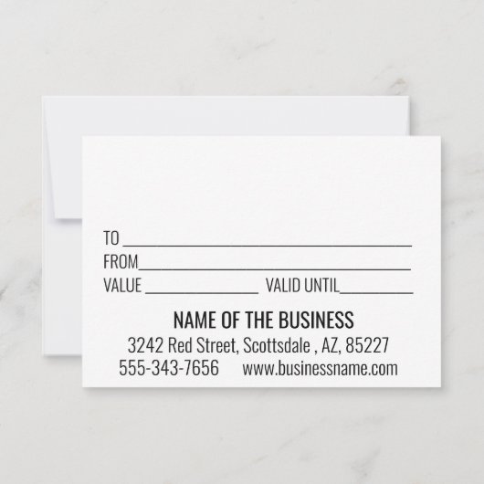 Gift Certificate Nutritionalist Smoothie (Achterkant)