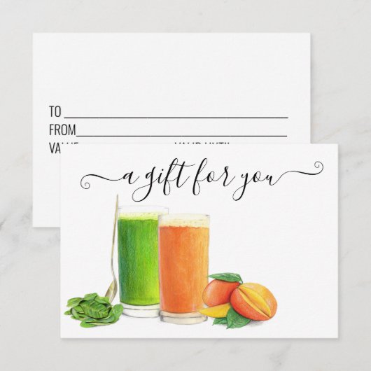 Gift Certificate Nutritionalist Smoothie (Voorkant / Achterkant)