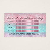 Gift Certificate Ocean Roos Ombre Lashes Makeup Visitekaartje (Achterkant)