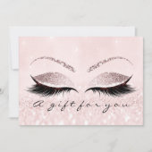 Gift Certificate Pastel Pink Lashes Beauty Makeup (Voorkant)