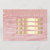 Gift Certificate Pastel Pink Lashes Marble Makeup (Achterkant)