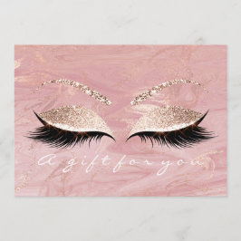 Gift Certificate Pastel Pink Lashes Marble Makeup