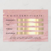 Gift Certificate Pastel Pink Lashes Marble Makeup (Achterkant)