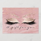 Gift Certificate Pastel Pink Lashes Marble Makeup (Voorkant)