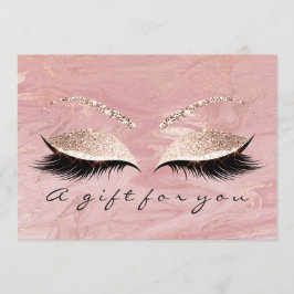 Gift Certificate Pastel Pink Lashes Marble Makeup