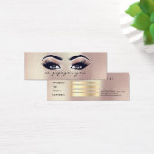Gift Certificate Pearly roze Gold Lashes Makeup Mini Visitekaartjes (Bureau)