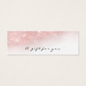 Gift Certificate Pink Gold Lashes Makeup Ombre Mini Visitekaartjes (Voorkant)