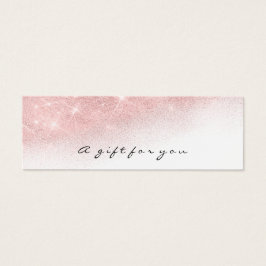 Gift Certificate Pink Gold Lashes Makeup Ombre Mini Visitekaartjes