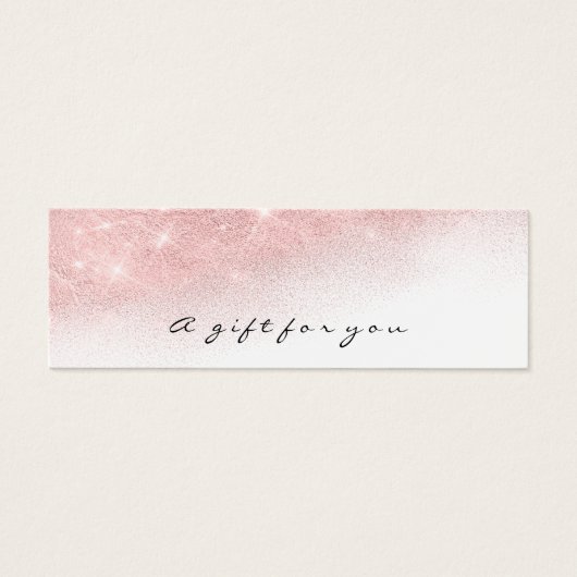 Gift Certificate Pink Gold Lashes Makeup Ombre Mini Visitekaartjes (Voorkant)