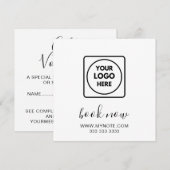 Gift Certificate Pros Business Note Card (Voorkant / Achterkant)
