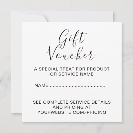 Gift Certificate Pros Business Note Card (Achterkant)