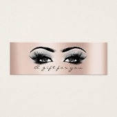 Gift Certificate Roos Gold Lashes Makeup Grey Mini Visitekaartjes (Voorkant)