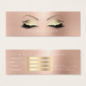 Gift Certificate Roos Gold Lashes Makeup White Pin Mini Visitekaartjes (Voorkant /achterkant)