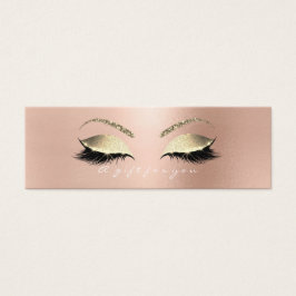 Gift Certificate Roos Gold Lashes Makeup White Pin Mini Visitekaartjes