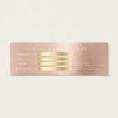 Gift Certificate Roos Gold Lashes Makeup White Pin Mini Visitekaartjes (Achterkant)