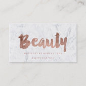 Gift certificate roos Gold schoonheidsscript marme Kortingskaartje (Voorkant)