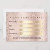 Gift Certificate Roze Damask Lashes Beauty Makeup (Achterkant)