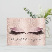 Gift Certificate Roze Damask Lashes Beauty Makeup (Staand voorkant)