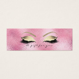 Gift Certificate Roze Gold Glass Lashes Makeup Mini Visitekaartjes