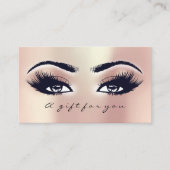 Gift Certificate Roze Rose Coral Lashes Makeup Kortingskaartje (Voorkant)