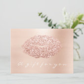 Gift Certificate Roze Rose Gold Kiss Beauty Studio (Staand voorkant)