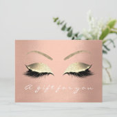 Gift Certificate Roze Rose Gold Lash (Staand voorkant)