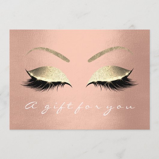 Gift Certificate Roze Rose Gold Lash (Voorkant)